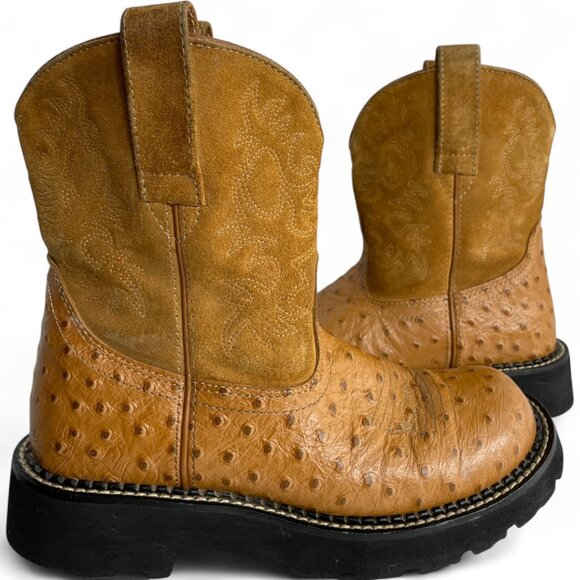 Ariat Fatbaby Leather Western Cowboy Cowgirl Boots Women's 6.5 B - Picture 1 of 13